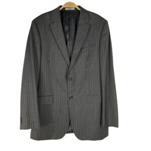Lauren Ralph Lauren Pinstripe Wool Cashmere Sport Coat Blazer Men 42L Dark Gray